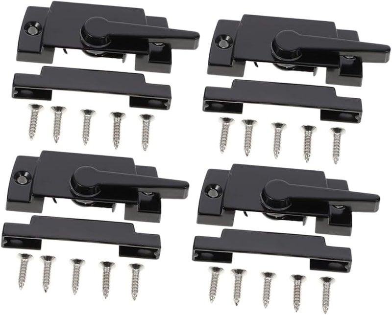 4Pcs White Window Sash Locks Durable Latch For Sliding Windows Prevents Falls And Intrusions - Image 2