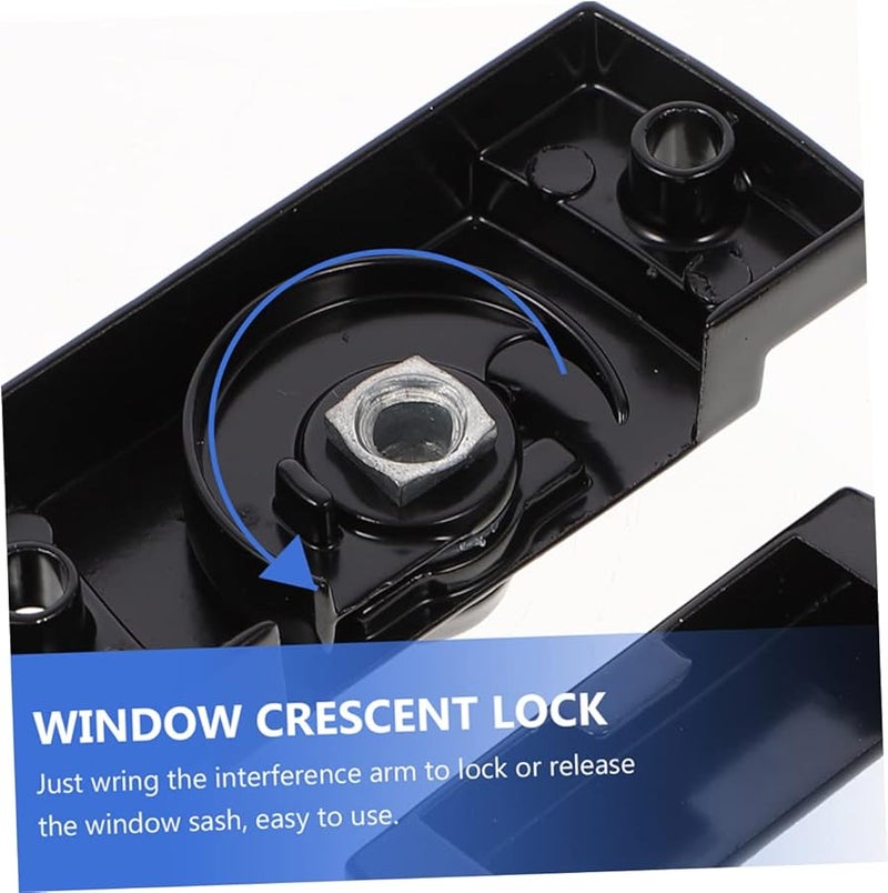 4Pcs White Window Sash Locks Durable Latch For Sliding Windows Prevents Falls And Intrusions - Image 3