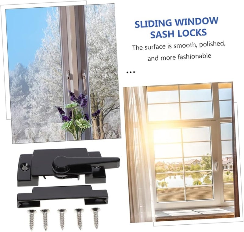4Pcs White Window Sash Locks Durable Latch For Sliding Windows Prevents Falls And Intrusions - Image 5