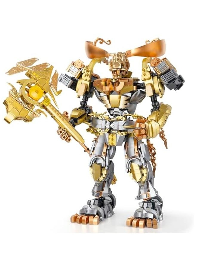 Hero Mech Building Set, MOC China Mythical Hero Pan Gu Mech Armor Robot Model Kit, Classic Chinoiserie Mecha Collectible Display Toys Gifts for Kids Adults 12+ (1760PCS)  - Image 1