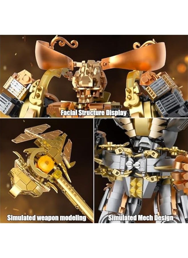 Hero Mech Building Set, MOC China Mythical Hero Pan Gu Mech Armor Robot Model Kit, Classic Chinoiserie Mecha Collectible Display Toys Gifts for Kids Adults 12+ (1760PCS)  - Image 2