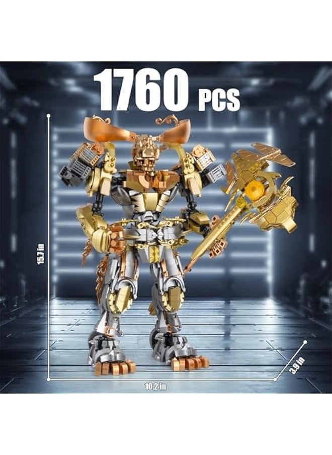 Hero Mech Building Set, MOC China Mythical Hero Pan Gu Mech Armor Robot Model Kit, Classic Chinoiserie Mecha Collectible Display Toys Gifts for Kids Adults 12+ (1760PCS)  - Image 3