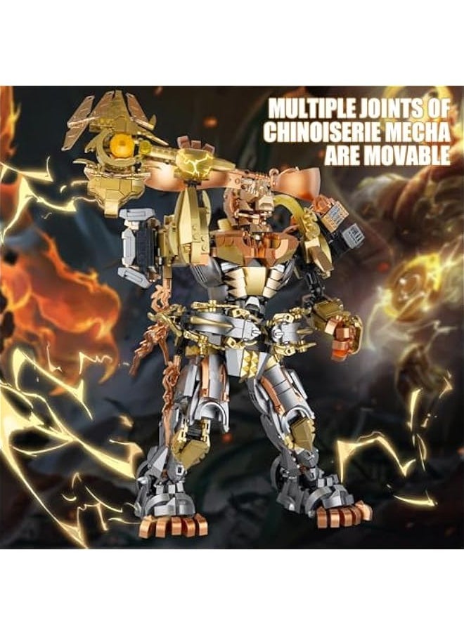 Hero Mech Building Set, MOC China Mythical Hero Pan Gu Mech Armor Robot Model Kit, Classic Chinoiserie Mecha Collectible Display Toys Gifts for Kids Adults 12+ (1760PCS)  - Image 4