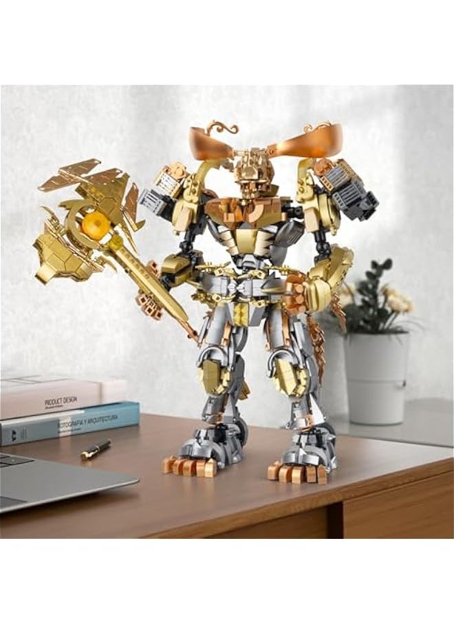 Hero Mech Building Set, MOC China Mythical Hero Pan Gu Mech Armor Robot Model Kit, Classic Chinoiserie Mecha Collectible Display Toys Gifts for Kids Adults 12+ (1760PCS)  - Image 5