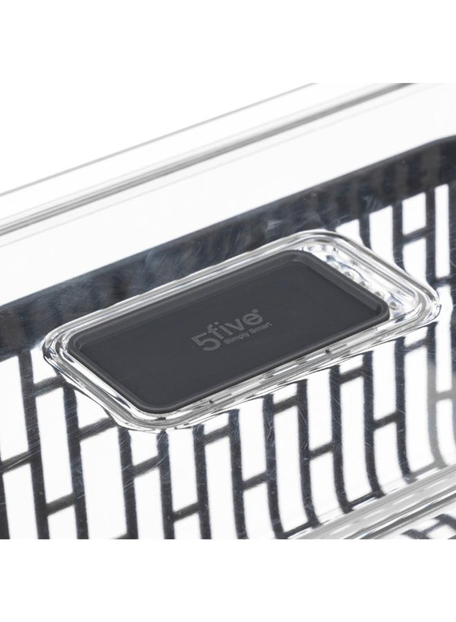 Five Simply Smart Tidy Fridge Organizer Box Clear and Grey Medium 189618 - Image 5