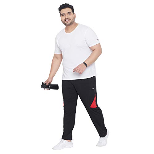 Bigbanana Men's Plus Size Regular Fit Trackpants (Slack,Black,5XL) - Image 2