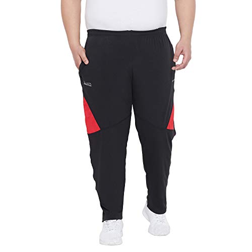 Bigbanana Men's Plus Size Regular Fit Trackpants (Slack,Black,5XL) - Image 1