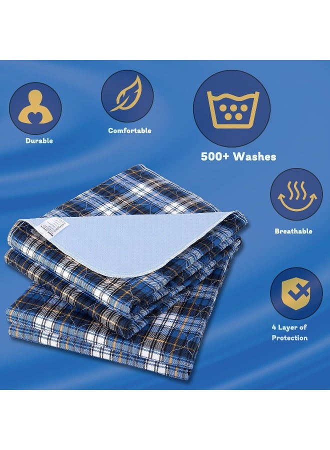 Brosive Brosive Non-Slip Bed Pads for Incontinence Washable (36" x 52"|2 Pack), Waterproof Bed Pads, Adult Washable Incontinence Bed Pads for Adults, Dog, Kids - Image 4
