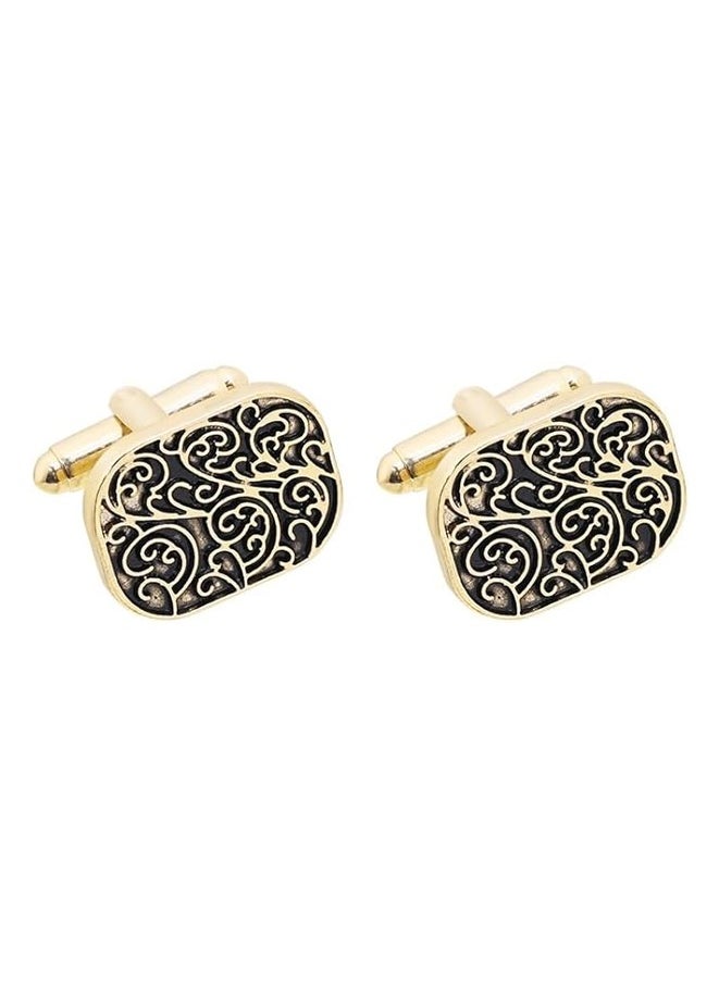 Muyixin - Men French Shirt Cufflinks for Wedding Shirt Party Business Birthday Anniversary Dress, Gold - Image 1