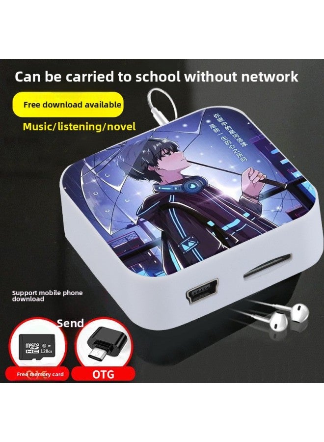KK Student Walkman Student Edition جهاز إرسال خاص للاستماع باللغة الإنجليزية Walkman رخيص اللون: مدينة السماء [مظلة] - السعة: كابل شحن فقط [بدون Mp3] - Image 1