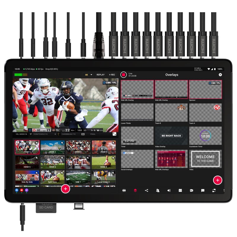 YoloLiv YoloBox Extreme AllinOne Multicam 4K Live Streaming Switcher with 8 HDMI 3 USB 6 NDI Inputs 2 HDMI Out 4K ISO Recording for Facebook YouTube RTMPSRT - Image 2