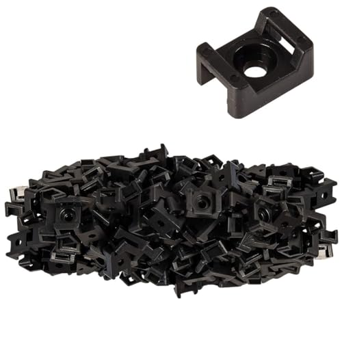 GTSE 100 Pack Of Black Screw Mounts Zip Ties Up To 035 Wide Saddle Type Zip Tie Anchors