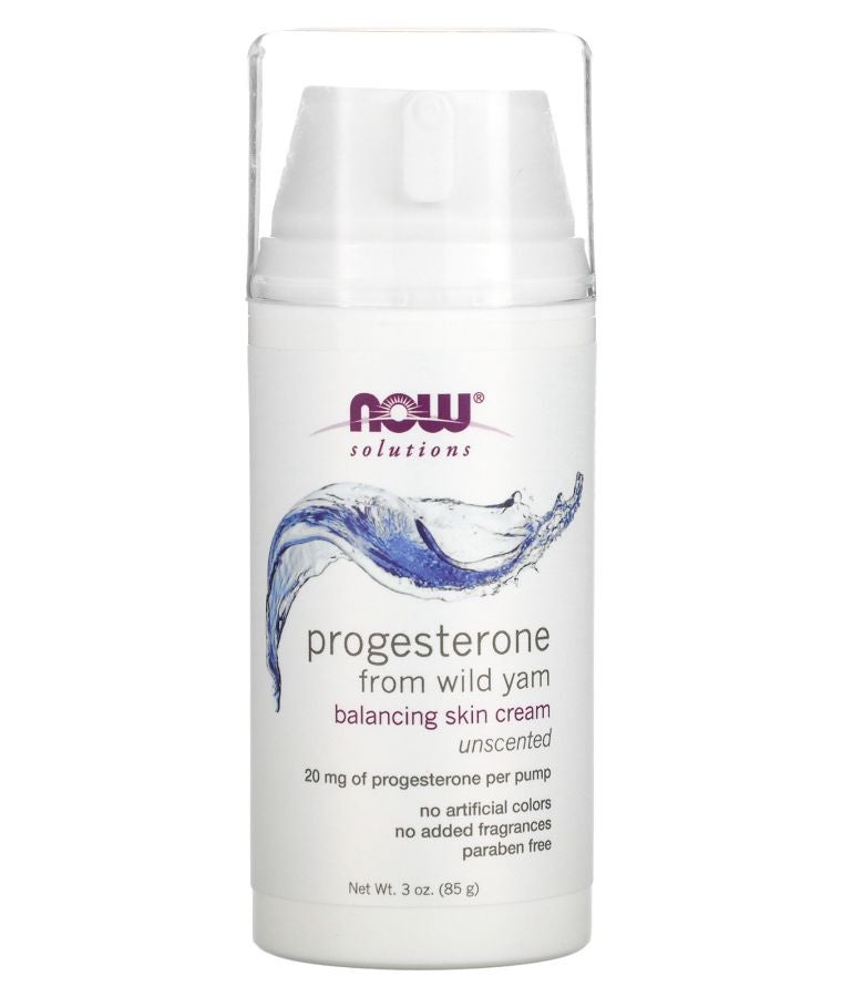 now Solutions Progesterone from Wild Yam Balancing Skin Cream Unscented 20 mg 3 oz (85 g)