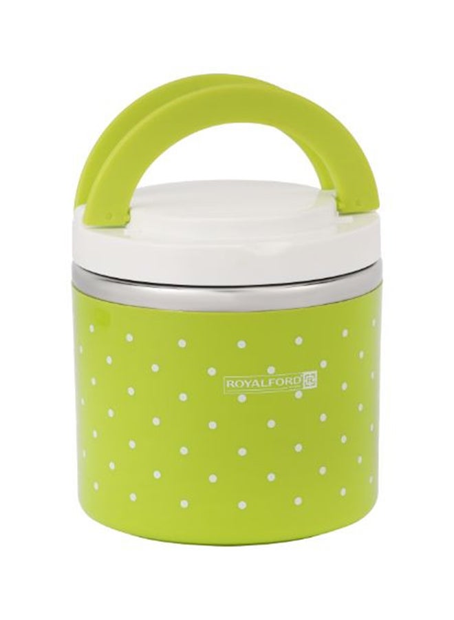 Royalford Single Layer Lunch Box With Double Handle Green 630ml - Image 2