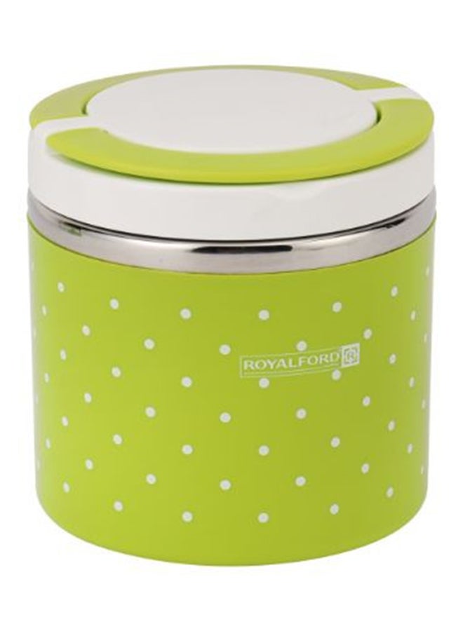 Royalford Single Layer Lunch Box With Double Handle Green 630ml - Image 1