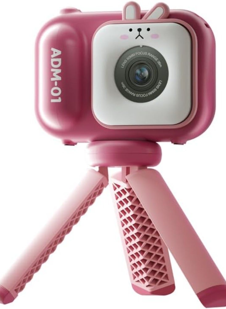 Mini Camera for Kids, Kids Camera for Girls Boys, Intelligent Focus 1080P High Definition Photography Safe Material, for 3-8 Year Old Boy Girl Birthday Gift,Pink - Image 1