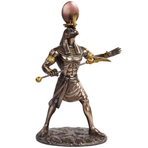 PTC PTC 11 Inch Egyptian Ra Mythological God Bronze Finish Statue Figurine 