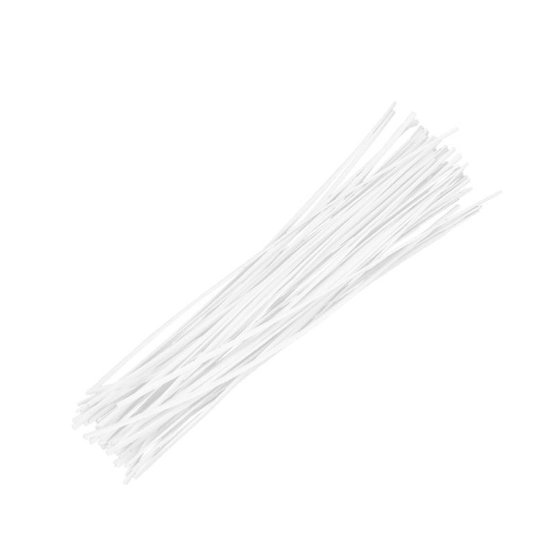 White Plastic Coated Iron Wire Ties 500pcs Reusable Cable Cord Organizer for Office Gardening Travel - Image 2