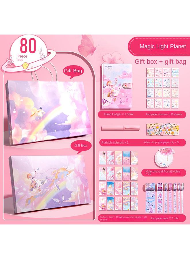 Bluejw Net Red Hand Ledger Suit Girl's Heart Cute Gift Box Full Set Of Tools Children's And Girls' Toys Hand Ledger Net Red Plain - Image 1