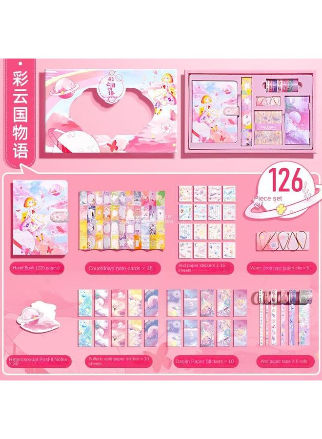 Bluejw Net Red Hand Ledger Suit Girl's Heart Cute Gift Box Full Set Of Tools Children's And Girls' Toys Hand Ledger Net Red Plain - Image 3