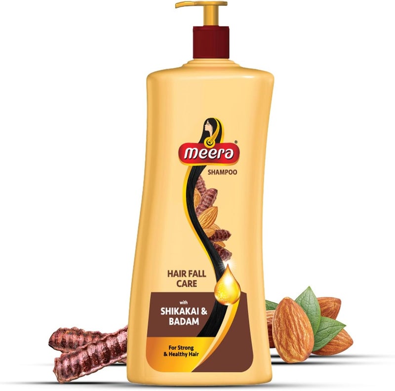 MEERA Hairfall Care Shampoo with Shikakai and Badam (Acacia and Almond) 340 milliliter - Image 1
