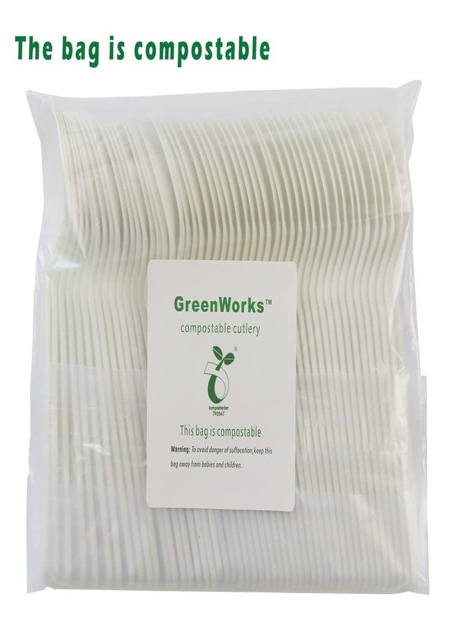 Greenworks ملاعق قابلة للتحلل من جرين ووركس 1000، معتمدة من BPI، سلسلة كبيرة 7" - Image 2