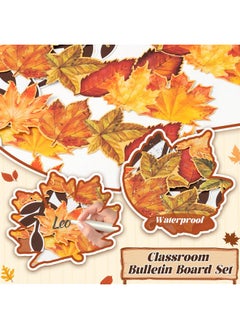 CY2SIDE Fall For Jesus Bulletin Board - 109Pcs Fall Maple Leaves Love Tree Bulletin Board Set Watercolor Cross Maple Leaves Name Tags Cutouts Trim Borders Thankful God Sunday School Chalkboard Decor  - Image 3