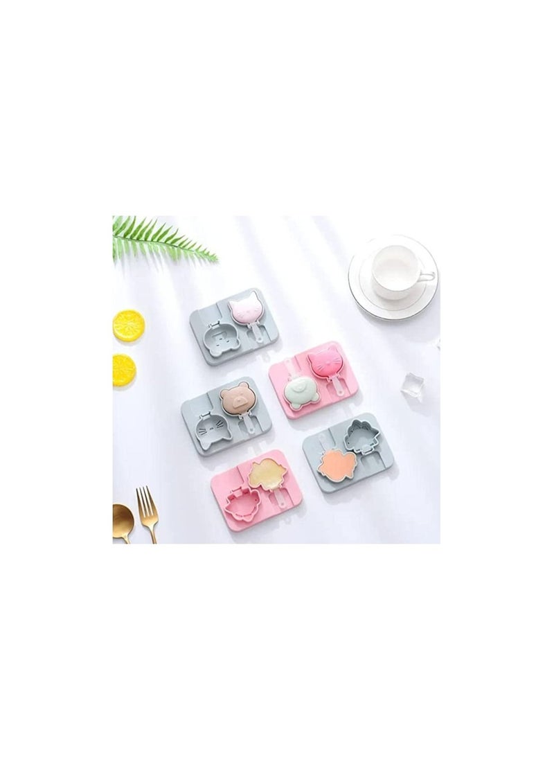 Generic - Silicone Popsicle Molds Shape, Ice Cream Mold, Popsicle Food Molds, Reusable Popsicle Maker with Sticks, Ice Pop Molds Popsicle Maker Ice Cream Mold, Easy Release Ice Pop Maker. (2 Popsicles) - Image 1