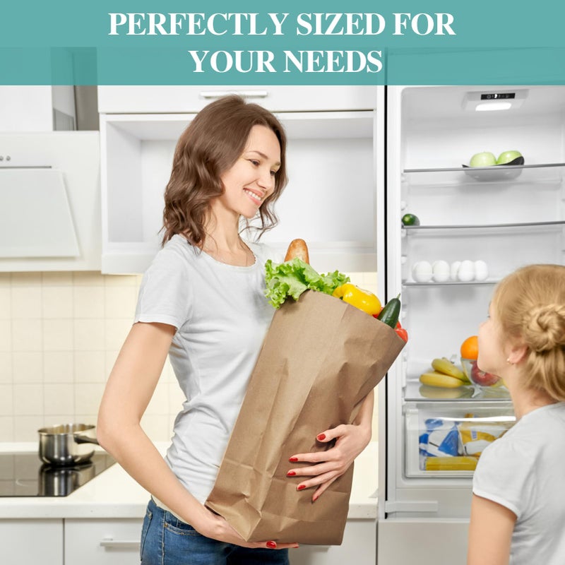 MUCHII 57 LB 50 Count Kraft Paper Bags, Large Brown Paper Grocery Bags for Storage, Shopping - Image 5