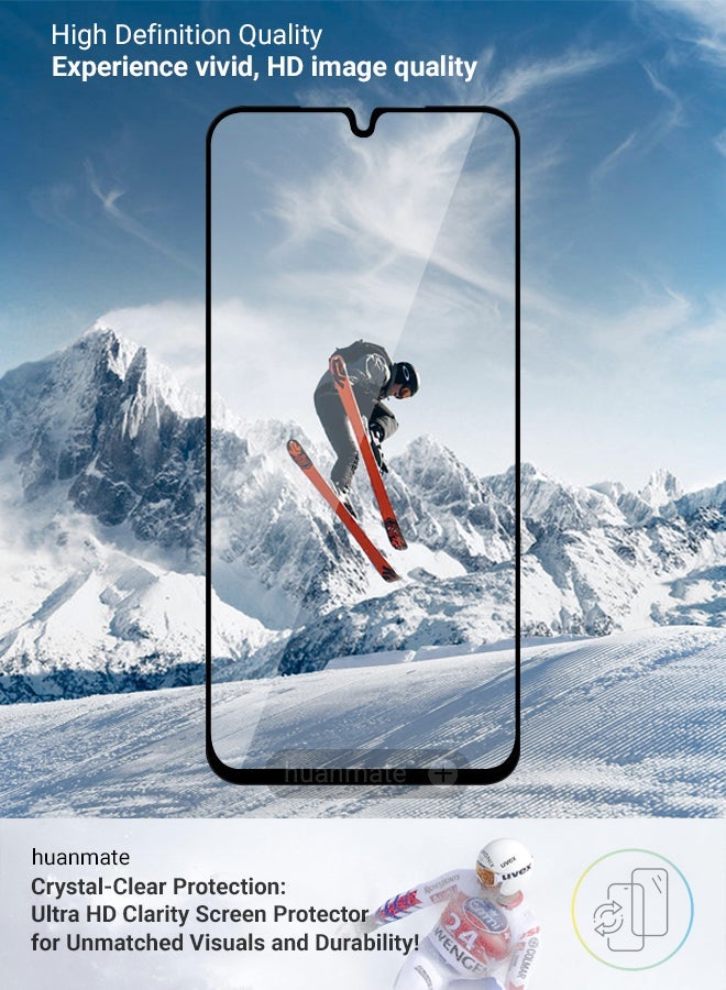 huanmate 2 Pieces itel City 100 Screen Protector – Premium Edge to Edge Tempered Glass, High Transparency, Delicate Touch, Anti-Explosion, Smooth Arc Edges, Easy Installation - Image 5