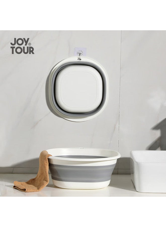 JOY TOUR Joytour Portable Folding Basin For Travel, Kitchen And Bathroom, Collapsible Water Basin For Foot Soaking, Gray Medium Size  - Image 2