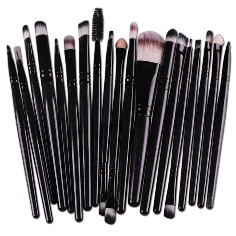 Set of 20 PCS Makeup Brush Kit for Foundation Liquid Cream Blending Powder Eyeshadow Blush Cosmetics Concealer Brushes with Soft & Dense Bristles - Image 3