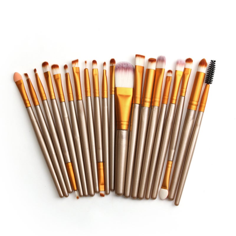 Set of 20 PCS Makeup Brush Kit for Foundation Liquid Cream Blending Powder Eyeshadow Blush Cosmetics Concealer Brushes with Soft & Dense Bristles - Image 1