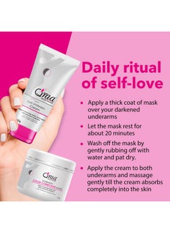 Qraa Underarm Kit For Dark Underarms |For Uneven Skin Tone And Dark Underarms |Paraben Free | For Dark Body Parts Like Neck, Ankles, Knuckles, Armpits, Thighs, Elbows & Underarm ( 350Gm ) Pack Of 2  - Image 4
