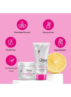 Qraa Underarm Kit For Dark Underarms |For Uneven Skin Tone And Dark Underarms |Paraben Free | For Dark Body Parts Like Neck, Ankles, Knuckles, Armpits, Thighs, Elbows & Underarm ( 350Gm ) Pack Of 2  - Image 5