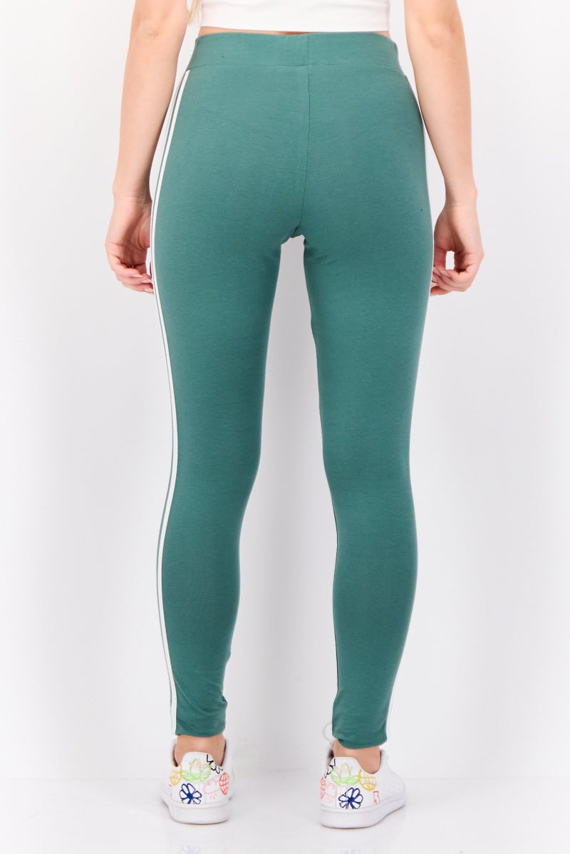 adidas Originals Women Tight Fit Training Leggings, Sage Green - Image 2
