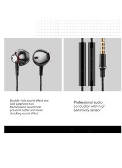 Generic New in-ear stereo wired music headphones (black)  - Image 2