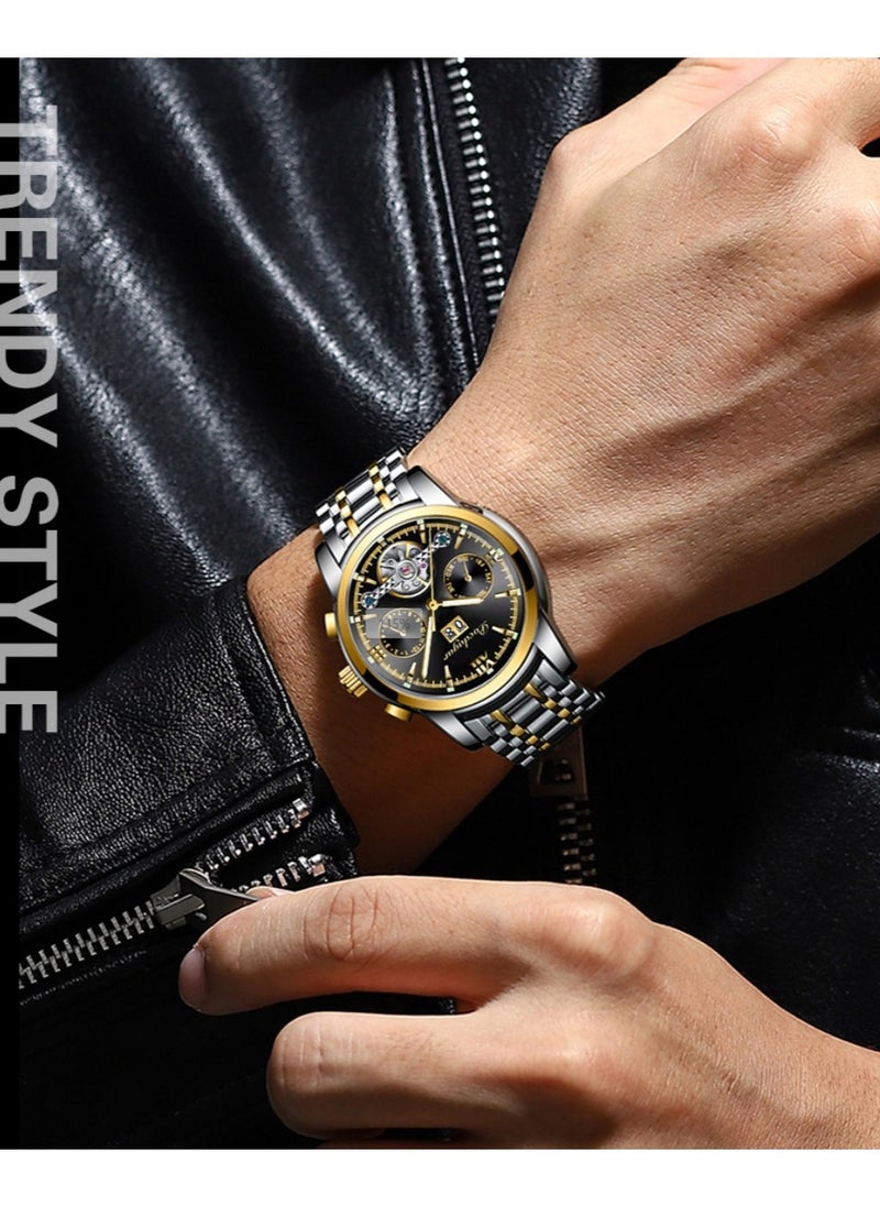 POEDAGAR Men's Automatic Watches ，Waterproof Luminous Men's Mechanical Watch- 41mm  - Image 5