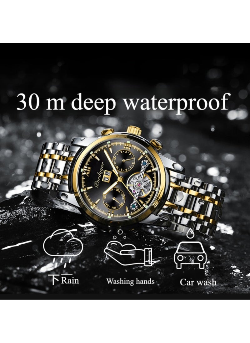 POEDAGAR Men's Automatic Watches ，Waterproof Luminous Men's Mechanical Watch- 41mm  - Image 2