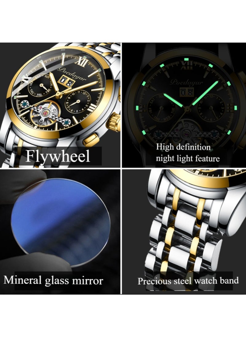 POEDAGAR Men's Automatic Watches ，Waterproof Luminous Men's Mechanical Watch- 41mm  - Image 4