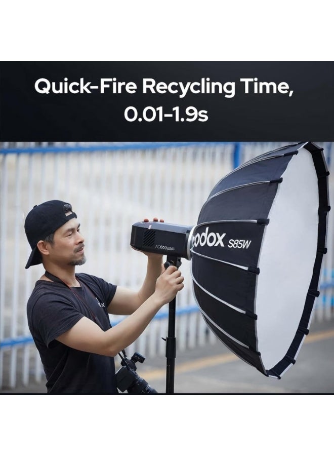 GODOX AD600BMII WITSTRO Manual All-in-One Outdoor Flash – 600Ws, 2.4GHz Wireless Control, HSS, Rechargeable Battery, Bowens Mount - Image 2