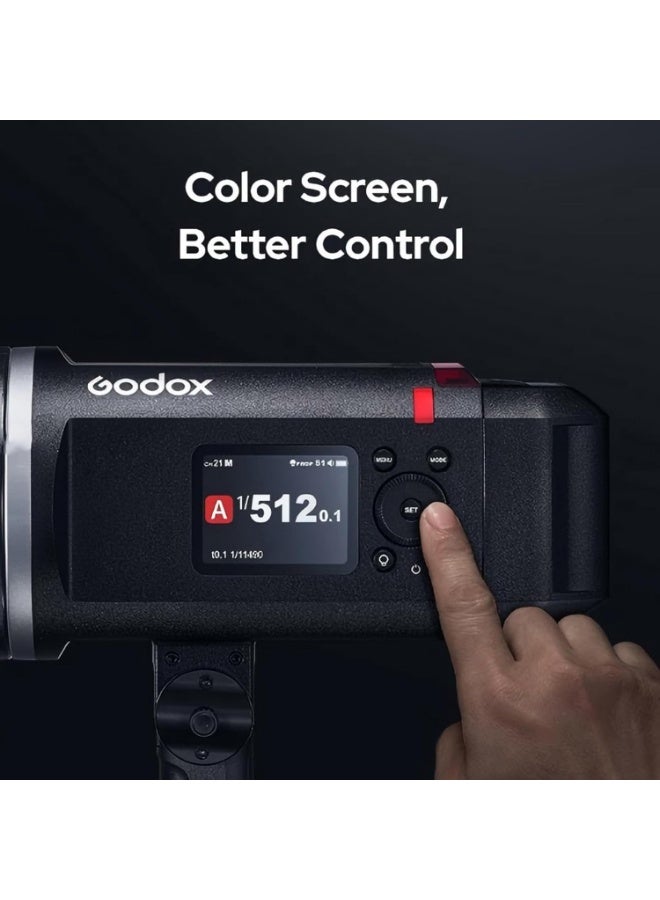 GODOX AD600BMII WITSTRO Manual All-in-One Outdoor Flash – 600Ws, 2.4GHz Wireless Control, HSS, Rechargeable Battery, Bowens Mount - Image 5