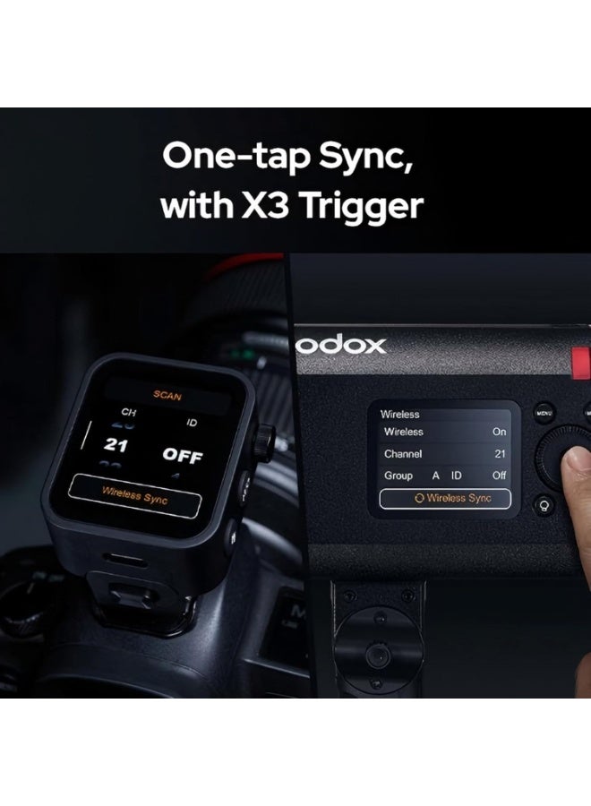 GODOX AD600BMII WITSTRO Manual All-in-One Outdoor Flash – 600Ws, 2.4GHz Wireless Control, HSS, Rechargeable Battery, Bowens Mount - Image 3