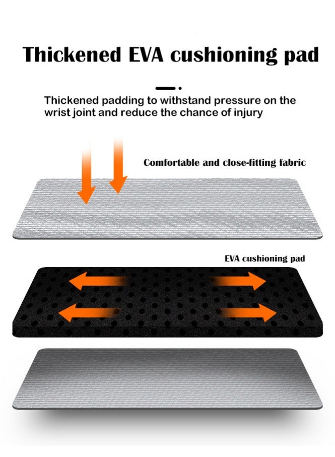 BOER Cotton Hard Pull Wrist Lifting Straps Grips Band-Deadlift Straps with Neoprene Cushioned Wrist Padded and Anti-Skid Silicone - for Weightlifting, Bodybuilding, Xfit, Strength Training - Image 4