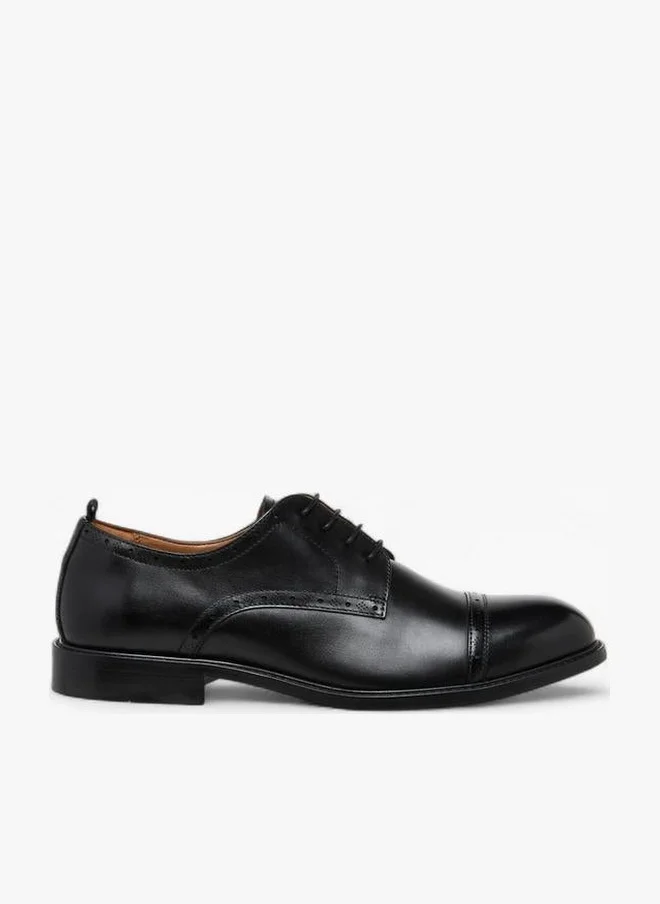 دوتشيني Men'S Solid Lace-Up Derby Shoes