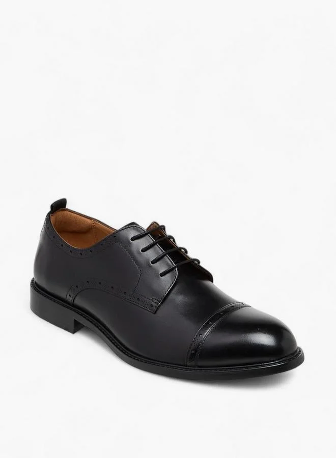 دوتشيني Men'S Solid Lace-Up Derby Shoes