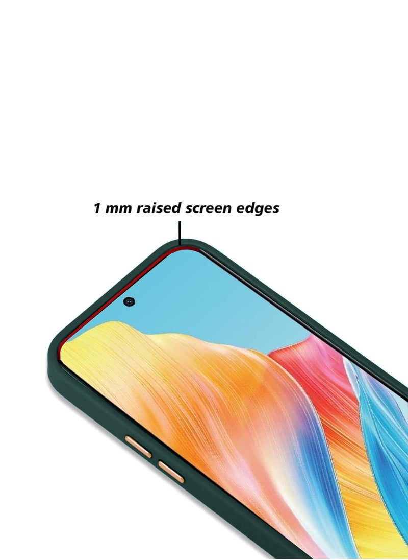 دبليو تيك غطاء جراب أنيق مطلي بالكاميرا لهاتف Oppo A98 5G 2023 باللون الأخضر الداكن  - Image 2