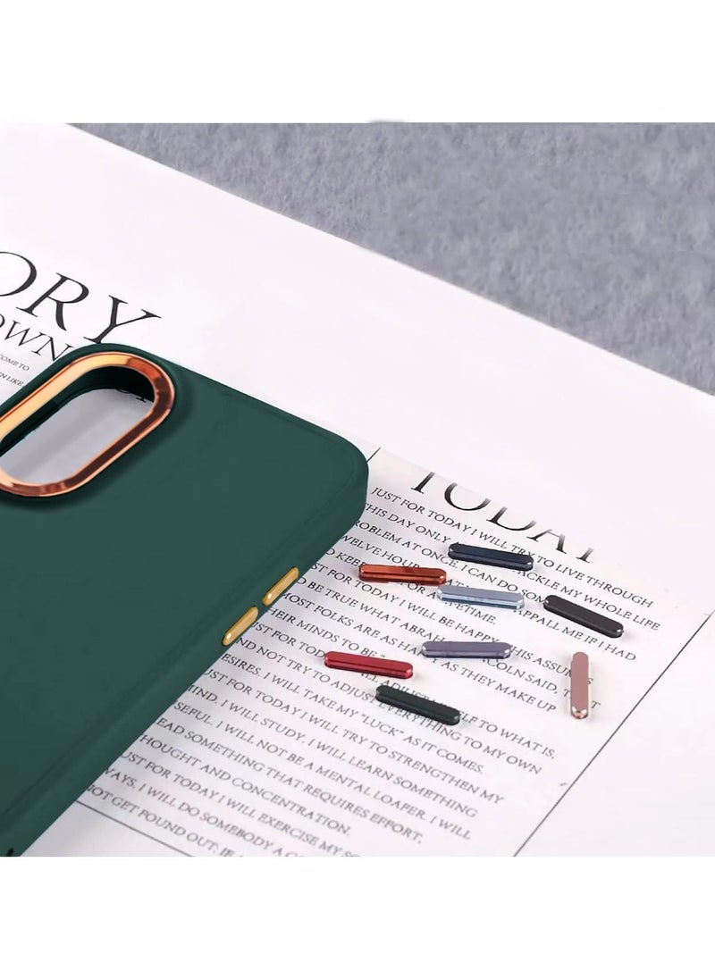 دبليو تيك غطاء جراب أنيق مطلي بالكاميرا لهاتف Oppo A98 5G 2023 باللون الأخضر الداكن  - Image 4
