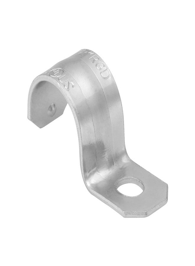 Maxxima 1/2 in. Rigid or RMC Push-On 1-Hole Pipe Straps for Conduit Installation, Zinc Plated Steel (100 Pack) - Image 2