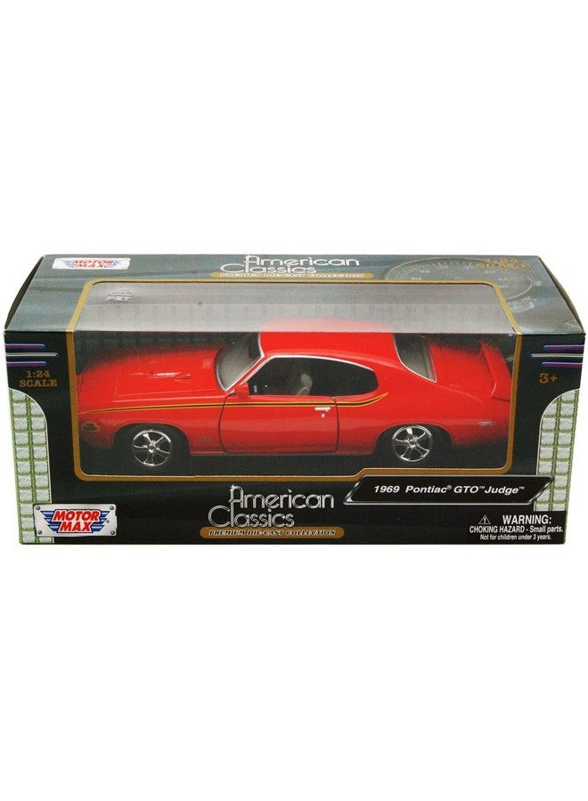 MOTORMAX موديل سيارة ميتورماكس 73133 بونتياك جي تي أو 1969 برتقالي 1:24 مقياس مصبوب - Image 1